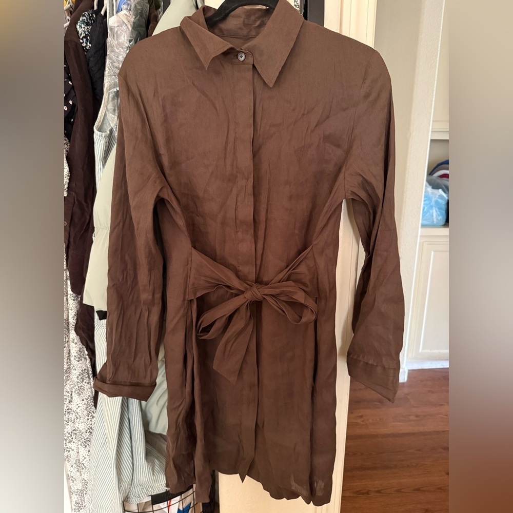 Madewell Chocolate Brown Collared Dress